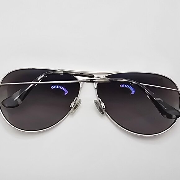 Maui Jim MJ-264-17 Mavericks Silver Titanium Polarized Grey Aviator Sunglasses - Picture 11 of 14